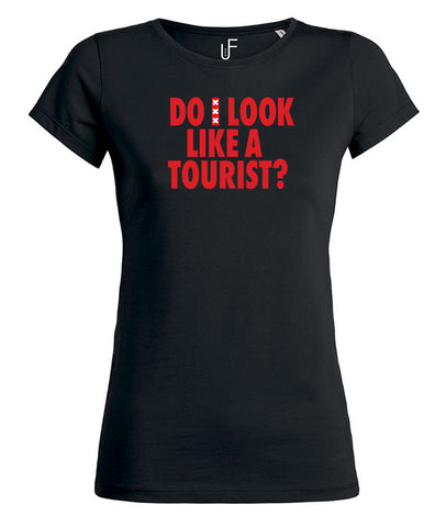 Do i look like a tourist?  Amsterdam Rood Women's T-shirt